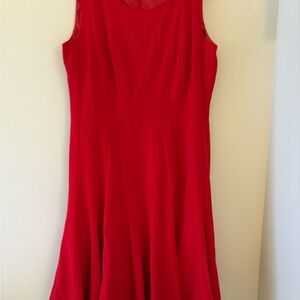 Elegant Red Calvin Klein Sleeveless Dress